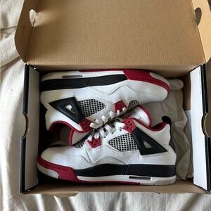 Jordan Kids Sneakers in White, Red, and Black